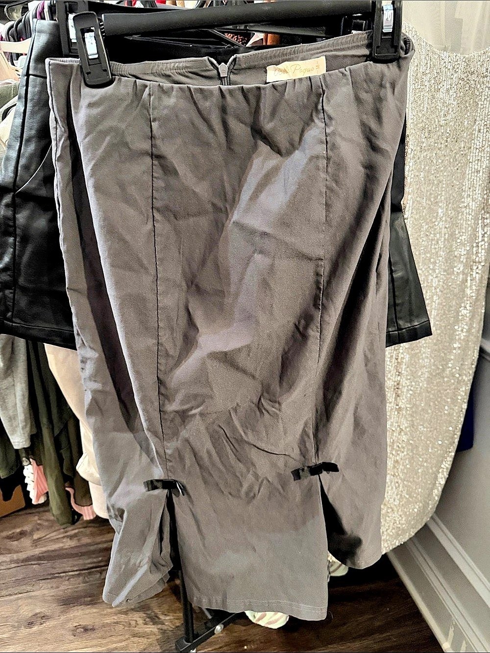 Gray long skirt18